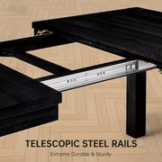 Juego de comedor moderno - Mesa de 80" + 6 sillas acolchadas, estructura de madera maciza, capacidad de la mesa de 400 lbs, fácil montaje