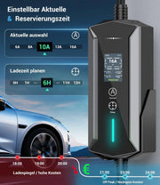 Cargador portátil Wallbox 11kW Tipo 2 400V 6-16A cable de 7m CEE 16A estación de carga EV IP65 con ajuste de tiempo de carga