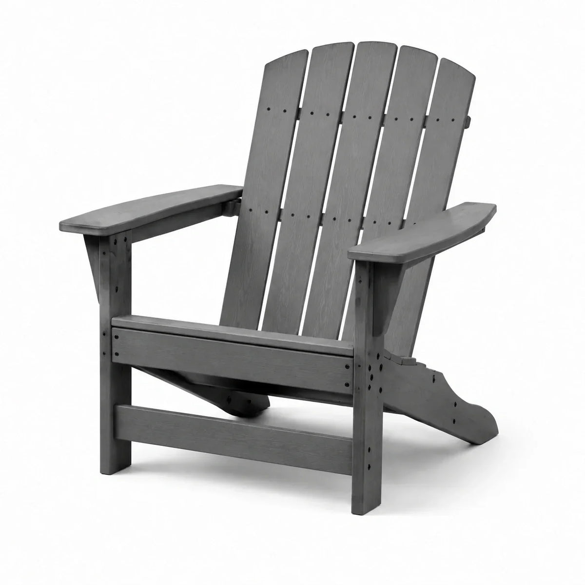 Silla Adirondack de madera de eucalipto gris