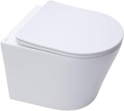 Pack WC suspendido completo con accesorios: bastidor autoportante Grohe, inodoro SAT Infinitio sin brida, placa cromada, asiento de inodoro, taza, cisterna y mecanismo.