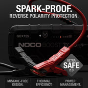 NOCO Boost X GBX155: Arrancador de batería UltraSafe de 4250A – Arrancador de litio de 12V y cables de arranque – Booster portátil para motores de gasolina de hasta 10,0L y diésel de hasta 8,0L