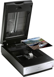 Epson Perfection V850, escáner fotográfico profesional, escáner para digitalizar fotos, documentos, diapositivas y negativos, escáner de cama plana de alta resolución, negro/plata