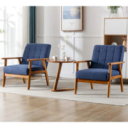 Juego de 2 sillas decorativas de estilo moderno de mediados de siglo con mesa auxiliar