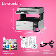 Impresora multifunción de depósito de tinta EcoTank ET-5150 A4 WLAN Ethernet impresión dúplex 4800 x 1200 ppp 250 hojas alimentador automático de documentos de 35 hojas