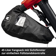 Aspirador/soplador de hojas a batería Einhell GE-CL 36/230 Li E-Solo Power X-Change (iones de litio, 18 voltios, función de aspiración/soplado, interruptor turbo, incluye tubo de aspiración + tubo de soplado, sin batería ni cargador)