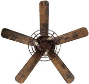 Ventilador de Techo para Interiores Barnett de 122 cm de Westinghouse Lighting 7220540 en Madera Natural, Kit de Iluminación LED Regulable con Pantalla de Jaula, Control Remoto Incluido