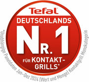 Tefal OptiGrill+ Parrilla de contacto, 6 programas, indicador de nivel de cocción, placas extraíbles, modo manual, resultados de asado óptimos gracias a la medición del grosor, parrilla eléctrica, acero inoxidable, GC712D12