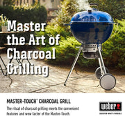 Barbacoa de carbón Weber Master-Touch 14516001, azul océano profundo