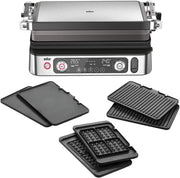 Braun MultiGrill 9 Pro CG 9167, parrilla de contacto con placas de grill, plancha y gofrera, y termómetro, posiciones de cocción: contacto, barbacoa, horno, placas aptas para lavavajillas, función Boost hasta 265°