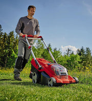 Cortacésped inalámbrico Einhell RASARRO 36/42 Kit Power X-Change (36V, 42 cm de ancho de corte, hasta 725 m², motor sin escobillas, caja colectora de 50L, función de mulching, incl. 2x 5,2Ah + 1x cargador doble)