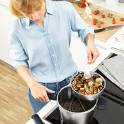 Olla a presión Fissler Vitavit Premium 6L 22cm de acero inoxidable, 4 niveles de cocción, incluye cestillo, fabricada en Alemania, apta para inducción