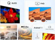 TCL 43V5C – TV QLED Direct LED Smart Full HD 43" con Android TV y HDR - Compatible con Google Cast y Google Home, diseño delgado