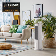 Brandson - Enfriador de aire por agua 5 en 1 - Enfriador evaporativo, humidificador, ventilador y purificador de aire, aire acondicionado portátil sin tubo de escape - Galardonado 2025 - silencioso - depósito de agua de 5 L