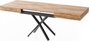 WFL GROUP Mesa de centro elevable y extensible Cavetta X - Mesa de salón, mesa de comedor, mesa multifunción 120-200/80/27-76 cm, roble Craft