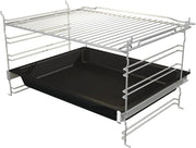 Set de horno empotrable Gorenje con aire caliente Inox Set 4 con placa vitrocerámica / 77 litros / ExtraSteam / GentleClose & Open / EcoClean / AirFry / PizzaMode / PerfectGrill / guías telescópicas / aspecto inox