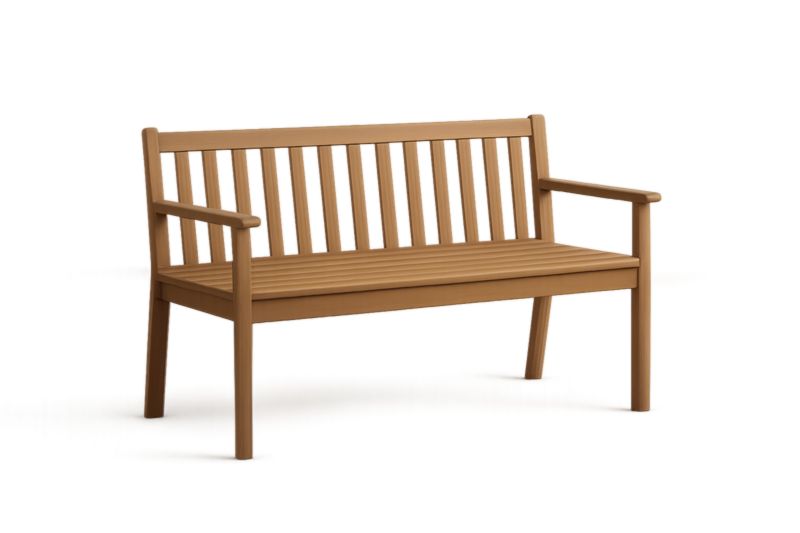 Banco de madera de acacia marrón 120 cm