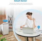 Aire acondicionado portátil Midea Silent Cool 26 Pro WF, 9000 BTU 2,6 kW, refrigeración, ventilación y deshumidificación, tamaño de habitación hasta 88 m³ (33 m²), control por APP/Alexa/Google Home/IFTTT, aire acondicionado móvil con tubo de escape