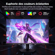 Monitor Gamer KOORUI G2721P de 27 pulgadas - Pantalla gaming QHD 1440P IPS de 200 Hz, 1 ms, HDR400, Adaptive Sync, compatible con VESA 75x75 mm, HDMI 2.0/DP 1.4