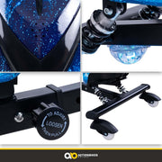 Actionbikes Motors Patinete Eléctrico Infantil para Derrapes | Motor de 𝟐𝟓𝟎 W - Carrito de Derrape 360° - 3 Niveles de Velocidad - Iluminación LED - Asiento Ajustable - Bluetooth - Kart de Derrape - Coche de Derrape (Space Purple)