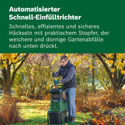 Trituradora de turbina Bosch AXT 25 TC (2500 W; adecuada para madera y residuos de jardín duros; incluye guantes de jardinería; caja colectora integrada de 53 l; en caja de cartón) – Edición