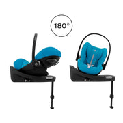 Base ISOFIX Base G para portabebés Cloud G i-Size y silla de coche Sirona G i-Size, giratoria 360°, color negro, UN R129/03
