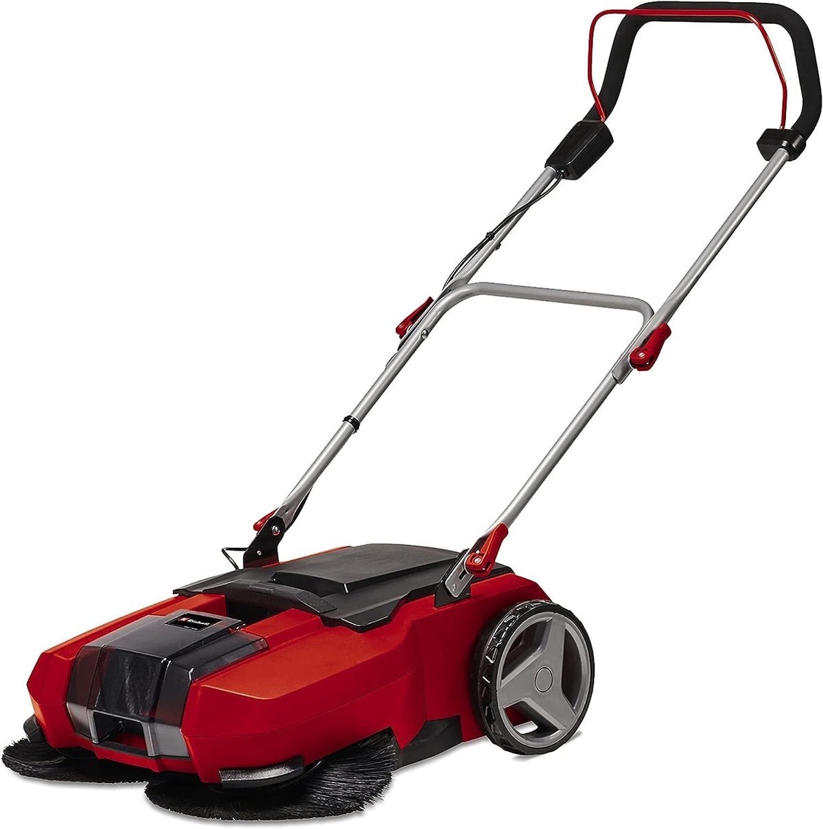 Barredora a batería Einhell TE-SW 18/610 Li-Solo Power X-Change (18 V, iones de litio, depósito de suciedad de 20 l, ancho de trabajo de 61 cm, posición de estacionamiento, manillar ajustable, labio extraíble, interruptor de encendido/apagado), rojo