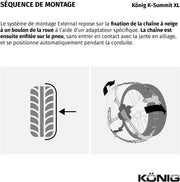 KÖNIG K-SUMMIT XL K56 - Cadenas de nieve, juego de 2
