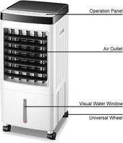 Aire acondicionado portátil con control remoto, enfriador de aire evaporativo 3 en 1, temporizador de 7 horas para el hogar, oficina, dormitorio, cocina