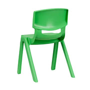Paquete de 10 sillas escolares apilables de plástico de Flash Furniture con altura de asiento de 13.25 pulgadas