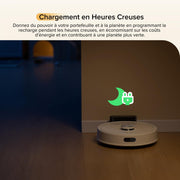 Roborock Q7 M5 Set Robot Aspirador y Fregasuelos 10 000 Pa, Doble Diseño Antienredos, Duración de Limpieza Prolongada, Navegación con LiDAR Preciso, APP, Blanco