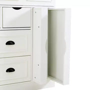 Despensa de cocina independiente Whisen de 71'' de altura, armario de almacenamiento grande para comedor, alacena con 4 puertas plegables, estantes y botelleros