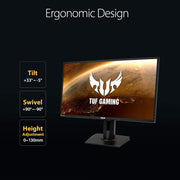ASUS TUF Gaming VG27AQZ - Monitor para juegos eSports de 27" WQHD - Panel IPS - 16:9 - 165 Hz - 1 ms - 2560x1440 - DisplayPort y 2x HDMI - Altavoces - HDR 10 - 99% sRGB - Nvidia G-Sync - ELMB Sync
