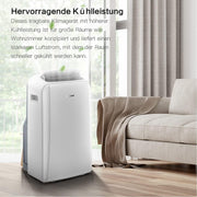 Aire acondicionado portátil Comfee Easy Cool 2.0, 7000 BTU 2,0kW, refrigeración, ventilación y deshumidificación, tamaño de habitación hasta 68m³ (25㎡), control por APP/Alexa/Google Home/IFTTT, aire acondicionado móvil con manguera de escape