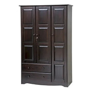 Armario ropero de 3 puertas - Blanco/Moca/Java - Madera maciza