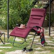 Lafuma MOBILIER Silla relax, plegable y ajustable, RSXA Clip XL, Air Comfort, color: Burdeos, LFM2041-3186