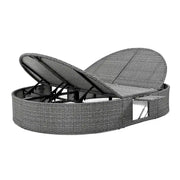 Cama de exterior para patio, diván para 2 personas con cojines y almohadas