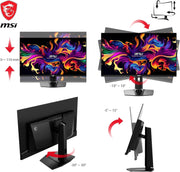 Monitor Gaming MSI MAG 321UPX QD-OLED de 31,5" 4K UHD - Panel Quantum Dot OLED 3840 x 2160, 240Hz / 0,03ms, 99% DCI-P3, ΔE≤2, DisplayHDR True Black 400 - DP 1.4a, HDMI 2.1, USB Type-C
