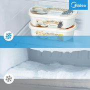 Midea KS-DDX 6.32 WT Frigorífico americano / 178,8 cm de altura / 254 kWh/año / No Frost / Compresor Dual Inverter / con dispensador de agua/hielo 3 en 1 y depósito de agua, Dark Inox