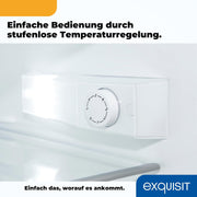 Refrigerador Exquisit sin congelador, 133 litros, frigorífico de una puerta independiente, sentido de apertura de puerta reversible, KS516-V-H-010D blanco