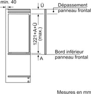 Bosch KIR41VFE0, Serie 4, Frigorífico pequeño, Integrable, 122,5 x 56 cm, 204 L [Clase de eficiencia energética E]