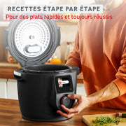Moulinex Cookeo Wi-Fi 10 en 1, Multicocina, 10 modos de cocción, Cocción a presión, Pasos detallados, CE96G810, Negro