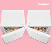 COMFEE RCU40WH3EU(E) Mini Congelador de 31L (-24℃) con compresor Inverter, eficiencia energética D, capacidad de congelación de 4 estrellas, silencioso 39 dB, congelador de mesa compacto para oficina, cocina, residencia de estudiantes