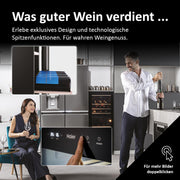 Vinoteca Haier SERIE 5 HWS79GDG I Bodega climatizada para 79 botellas I Nueva tecnología para un almacenamiento óptimo I Vinoteca de 2 zonas, puerta de cristal UV y 5 estantes de madera I Vinoteca de baja vibración