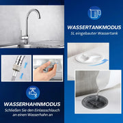 Minilavavajillas de mesa AIRMSEN, 5+1 programas, depósito de agua de 5 l, pantalla LED con control táctil, clase energética D