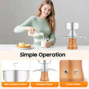 Separador centrífugo eléctrico de leche de 5 L, 50 L/h, centrífuga de leche, separador de nata, separadora centrífuga de crema de leche, máquina separadora con tanque de leche