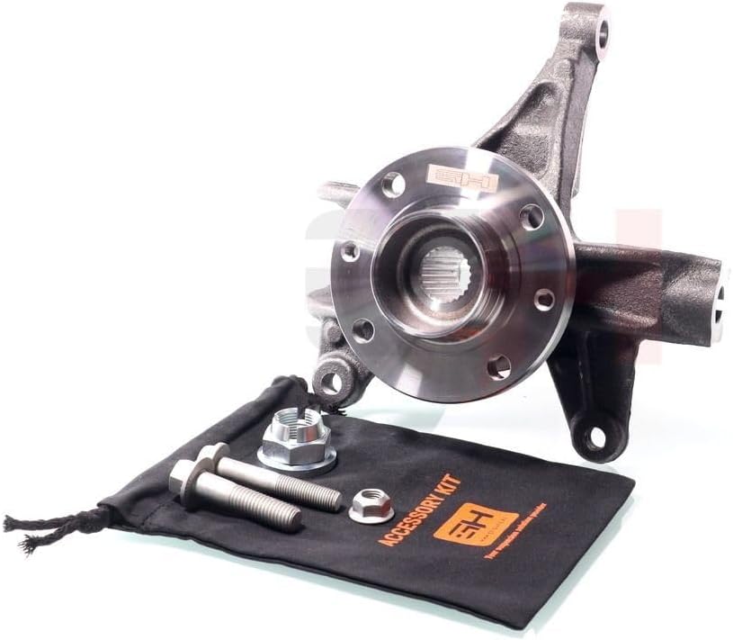 GH Mangueta de rueda delantera izquierda Portamangueta GH-283970V con cubo de rueda con rodamiento de rueda con tornillos/pernos