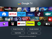 TCL 65V6C Televisor 65 Pulgadas 4K Smart TV LED, HDR, Google TV, Dolby Audio, Alexa y Google Assistant, Chromecast integrado, Motion Clarity