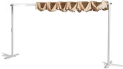 GRASEKAMP Calidad desde 1972 Toldo independiente Dubai Beige 375x225cm con funda protectora Pérgola para terraza Toldo plegable Toldo móvil Tipo acordeón