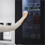 Frigorífico Side by Side LG GSGV81PYLL, Clase E, 635 L, Instaview, frigorífico con congelador, dispensador de hielo, hielo picado y agua, Total NoFrost, compresor Smart Inverter, Wi-Fi