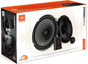 JBL Stage3 607CF Altavoz para coche de 16,5 cm y 2 vías - Set de altavoces Harman Kardon de componentes de 250 vatios con altavoces empotrados sin rejilla y tweeters empotrados